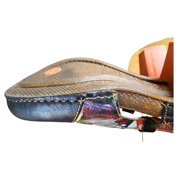 The Art Company 39 orange heel print leather shoes made in Spain EUC 8 8.5 9 - Picture 7 of 13